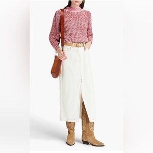 ISABEL MARANT ÉTOILE
Lotiya marled cotton-blend sweater PINK 🩷